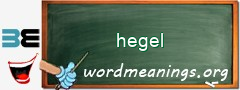 WordMeaning blackboard for hegel